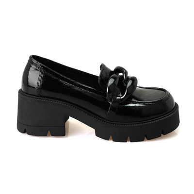 Ulrica Siyah Kadın Deri Loafer