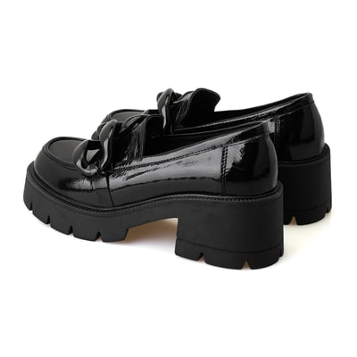 Ulrica Siyah Kadın Deri Loafer