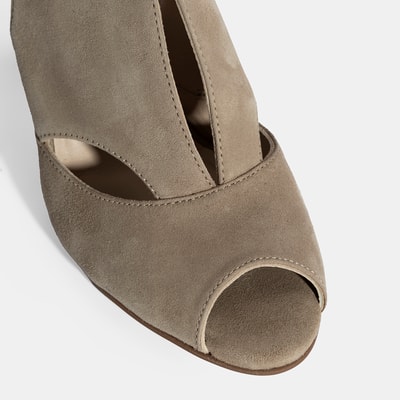 Ursula Bej Kadın Topuklu DesaComfort Süet Sandalet