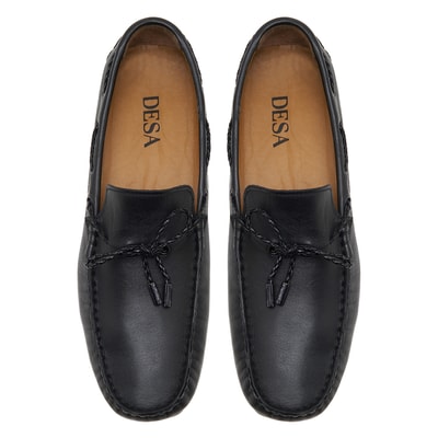Vald Siyah Erkek Deri Loafer