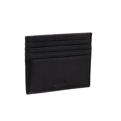 Vidal Kahve Kadın Eskitme Deri Kartlık