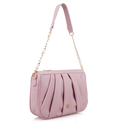 Violet Pudra Kadın Zincir Askılı Omuz Çantası