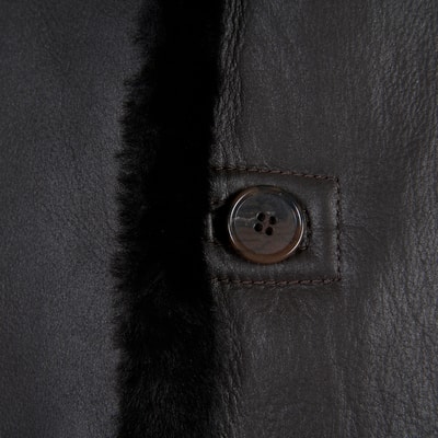 Viony Koyu Kahve Erkek Kürk Ceket