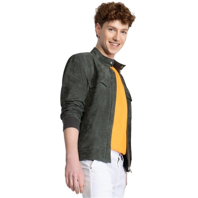Vitale Erkek Süet Bomber Deri Ceket
