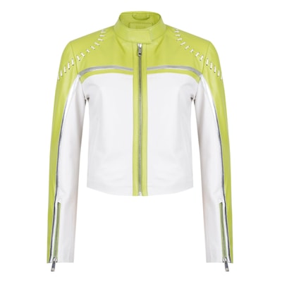 Vitalia Yeşil Kadın Deri Ceket