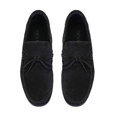 Wilhelm Siyah Erkek Süet Deri Loafer