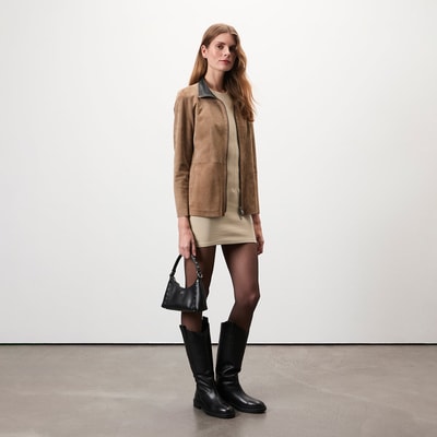 xxx Brielle Siyah Kadın Deri Omuz Çantası