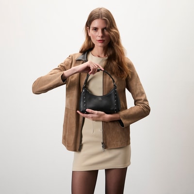 xxx Brielle Siyah Kadın Deri Omuz Çantası