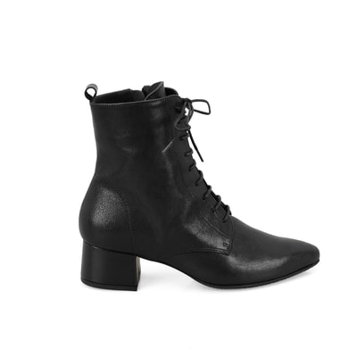 XXXBailey Siyah Kadın DesaComfort Fermuarlı Topuklu Deri Bot