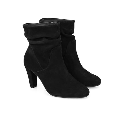 XXXBelen Siyah Kadın DesaComfort Fermuarlı Topuklu Deri Bot