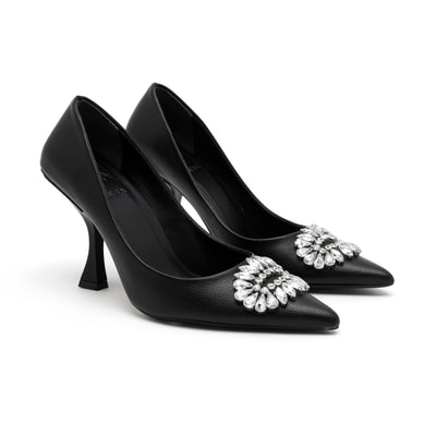 XXXBurke Siyah Kadın Taşlı Abiye Stiletto