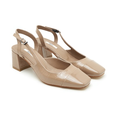 XXXCarmel Krem Kadın Rugan Deri Klasik Ayakkabı