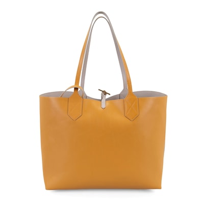 XXXEmely Bej Kadın Çift Taraflı Deri Omuz Çantası