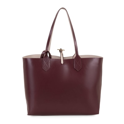 XXXEmely Bordo Kadın Çift Taraflı Deri Omuz Çantası