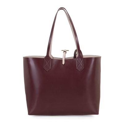 XXXEmely Bordo Kadın Çift Taraflı Deri Omuz Çantası