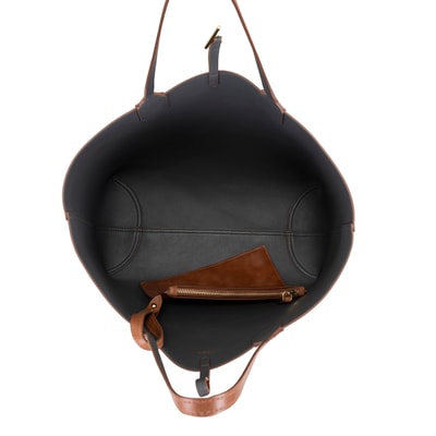 XXXEmely Gri Kadın Çift Taraflı Deri Omuz Çantası