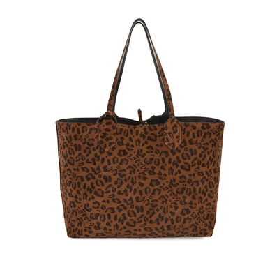 XXXEmely Leopar Kadın Çift Taraflı Deri Omuz Çantası