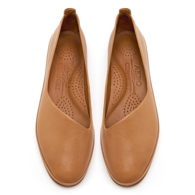 XXXRico DesaComfort Taba Kadın Deri Babet