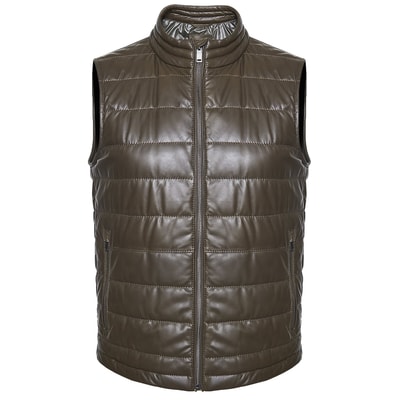 Yeşil Arrigo Erkek Deri Şişme Yelek