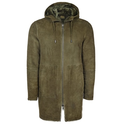 Yeşil Diocle Erkek Kürk Kaban