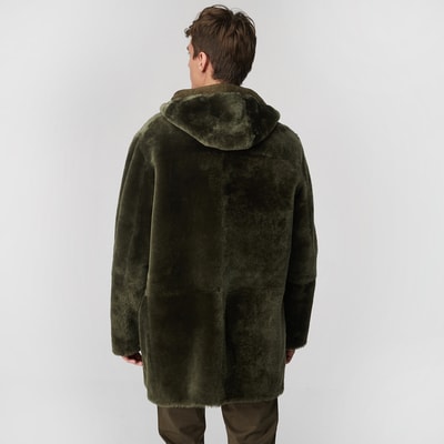 Yeşil Diocle Erkek Kürk Kaban