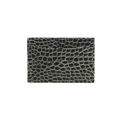 Yeşil Dukinea Kroko Baskılı Deri Kartlık