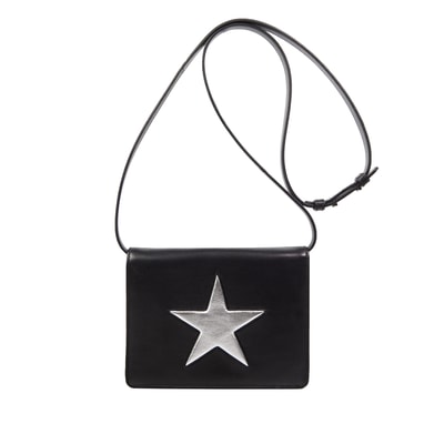 Yıldızlı Kadın Deri Omuz Askılı Çanta
