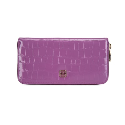 Zane Mor Kadın Kroko Baskılı Deri Cüzdan