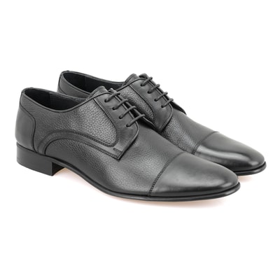 Zasu Siyah Erkek Deri Günlük Ayakkabı