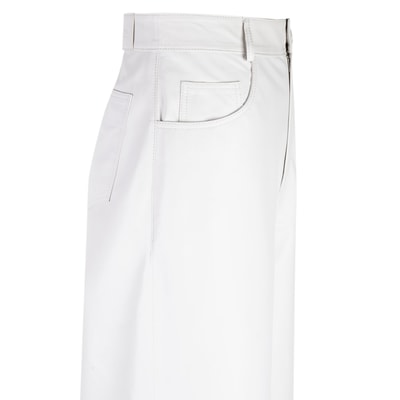 Zelinda Beyaz Kadın Deri Pantolon