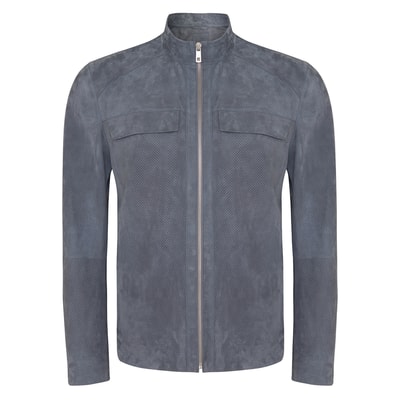 Zelmira Erkek Perfore Süet Deri Ceket
