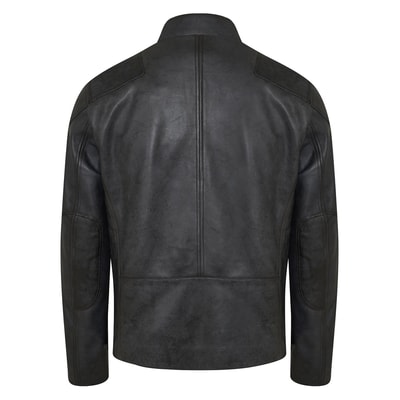 Zenon Lacivert Erkek Vintage Deri Ceket