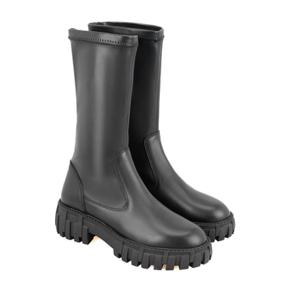 Zexia Siyah Kadın Deri Çizme