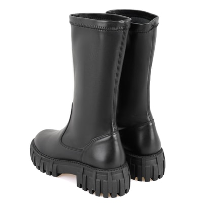 Zexia Siyah Kadın Deri Çizme