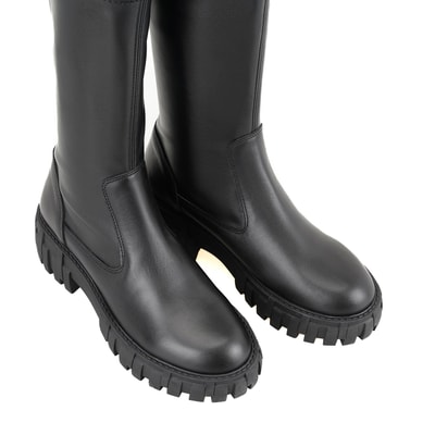 Zexia Siyah Kadın Deri Çizme