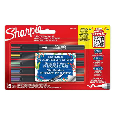 Sharpie akrilik markör fırça uç 5'li blister