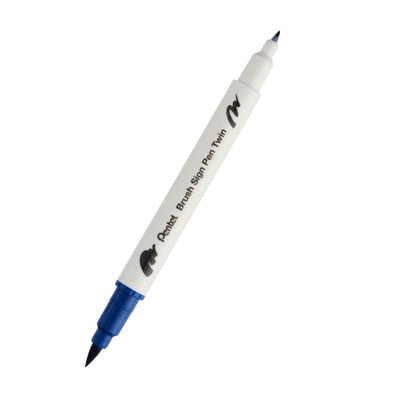 Pentel çift taraflı fırça uçlu kalem Steel Blue