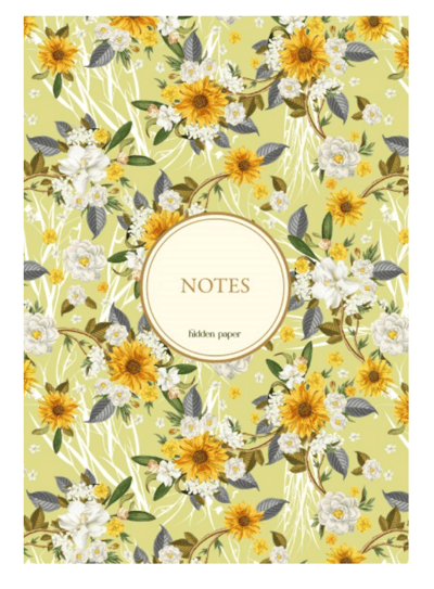 Hidden Paper bez ciltli çizgili defter No:4 Sunflower