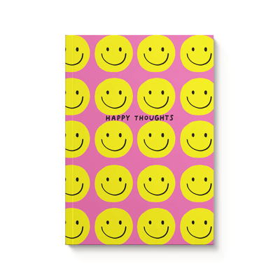 Ohh Deer A5 yumuşak kapak çizgili defter Happy Thoughts