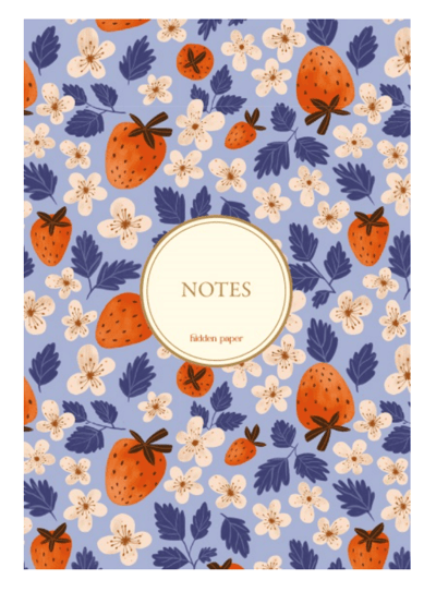 Hidden Paper bez ciltli çizgisiz defter No:12 Strawberry