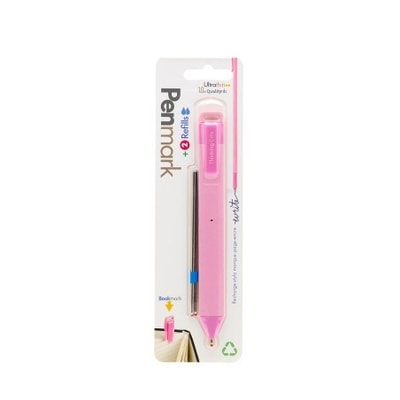 Flexilight Pen Bookmark Pink yedek kartuşlu kalem kitap ayracı