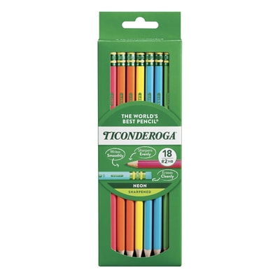 Dixon Ticonderoga The World's Best Pencil Neon Soft 18'li kurşun kalem