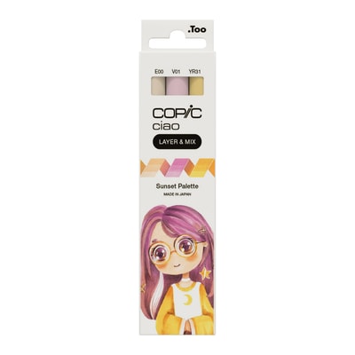 Copic Ciao 3'lü Layer and Mix Set Sunset Palette