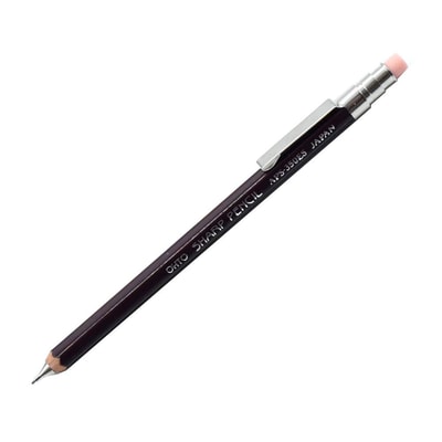 Ohto Wood Sharp Mini mekanik kurşun kalem 0.5 mm Bordo APS-350ES