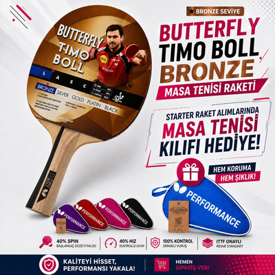Butterfly 85011S Boll Bronze ITTF Onaylı Masa Tenisi Raketi