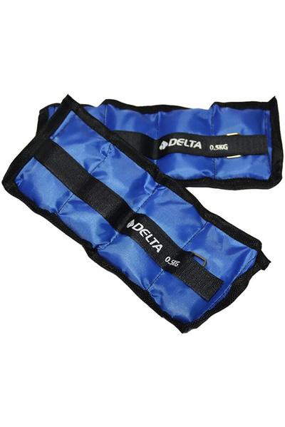 Delta 0,5 Kg x 2 Adet Toplam 1 Kg El Ayak Bilek Kas Güçlendirici Ağırlık Seti Kum Ağırlık Torbası