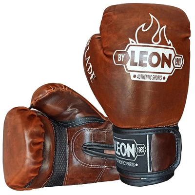 Leon Blade Training Boks, Kick Boks ve Muay Thai Eldiveni Kahve Renkli
