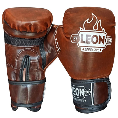 Leon Blade Training Boks, Kick Boks ve Muay Thai Eldiveni Kahve Renkli