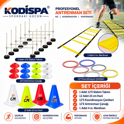 Kodispa Slalomlu 23cm Hunili Full Antrenman Seti