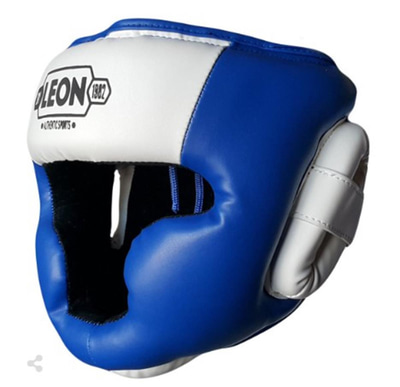  Leon Muhafız Kick-Boks ve Muay Thai Kaskı Mavi-Beyaz